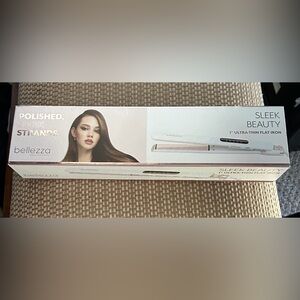 Brand new in box Bellezza 1" Ultra-Thin Flat Iron. White and light rose.